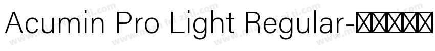 Acumin Pro Light Regular字体转换